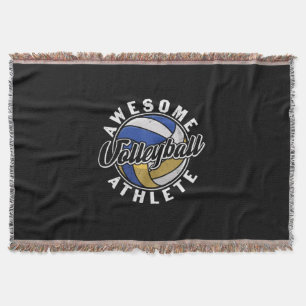 Volleyball Player   Awesome Volleyball Throw Blanket