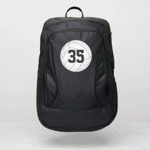 volleyball player backpack w jersey number