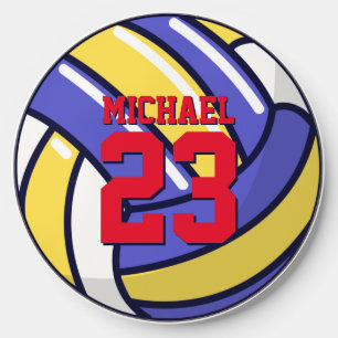 Volleyball Player Ball Personalized Name Sports Wireless Charger