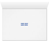 Volleyball player black, white, blue icon custom cards (Inside Horizontal (Bottom))