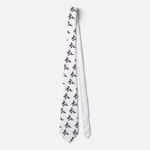 Volleyball player black, white icon custom neck tie