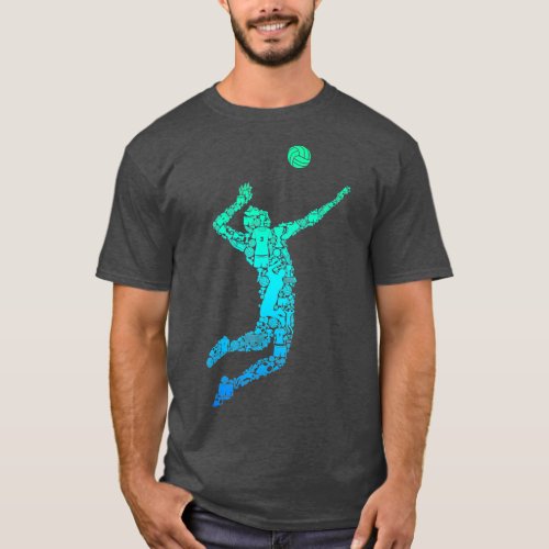 Volleyball Player Boys Men Youth  T_Shirt