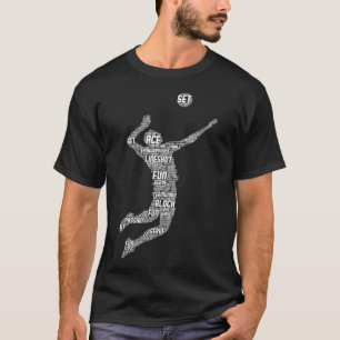 Volleyball Player Boys Youth Men T-Shirt