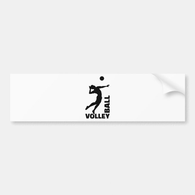 Volleyball player bumper sticker (Front)