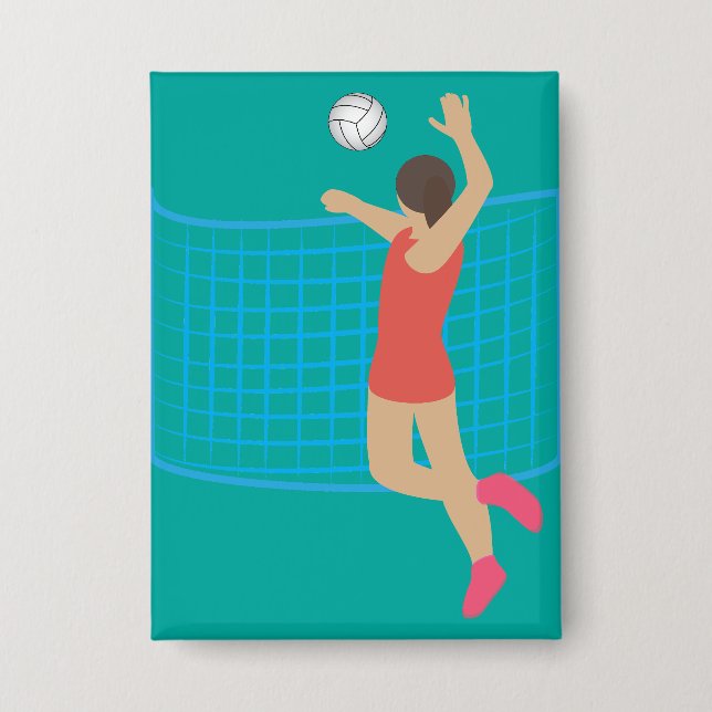 Volleyball Player Button (Front)