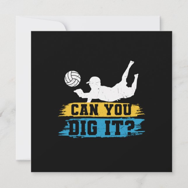Volleyball Player | Can You Dig It Invitation (Front)