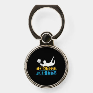 Volleyball Player   Can You Dig It Phone Ring Stand