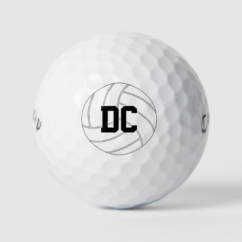 Volleyball PlayerCoach Custom Letters or Number Golf Balls