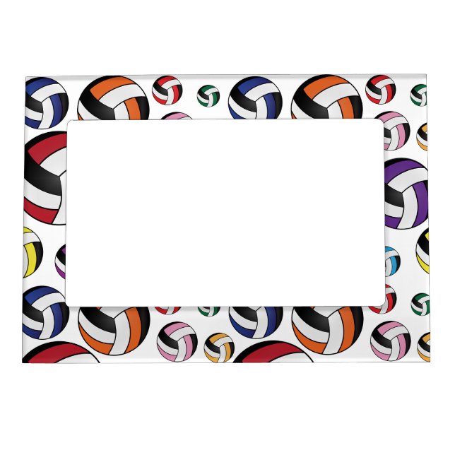 Volleyball Player - Colorful Magnetic Frame (Front)