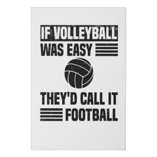 Volleyball Player Comparing Soccer Volleyball Faux Canvas Print