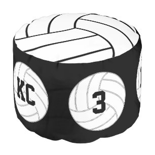 Volleyball Player Custom Letters and Number Pouf