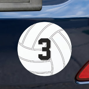 Volleyball Player Custom Number or Text Car Magnet