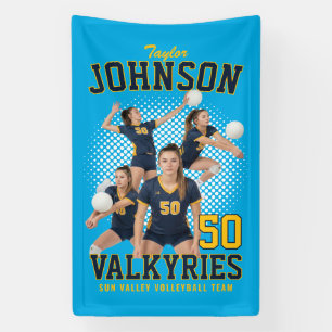 Volleyball Player Custom Photo Bootleg Sports Banner