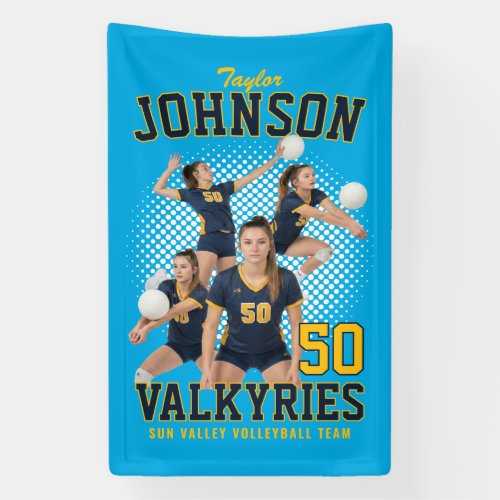 Volleyball Player Custom Photo Bootleg Sports Banner