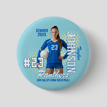 Volleyball Player Custom Photo Senior Night Sports Button