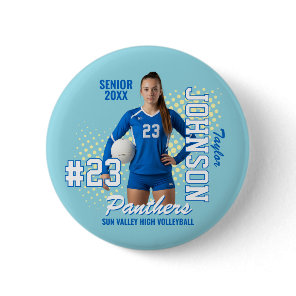 Volleyball Player Custom Photo Senior Night Sports Button