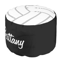 Volleyball Player Custom Sports Round Pouf