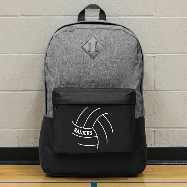Volleyball Player Custom Team Name or Text Port Authority® Backpack (Personalized backpacks for volleyball players and teams. Great volleyball team gifts!)
