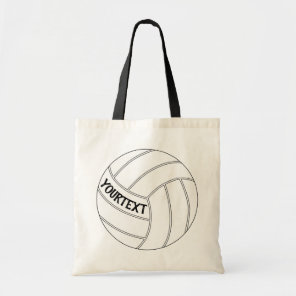 Volleyball Player Custom Team Name or Text Sports Tote Bag
