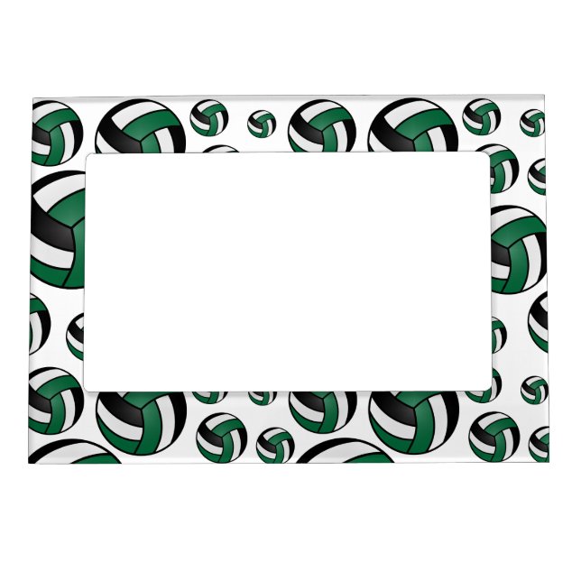 Volleyball Player - Dark Green Magnetic Frame (Front)