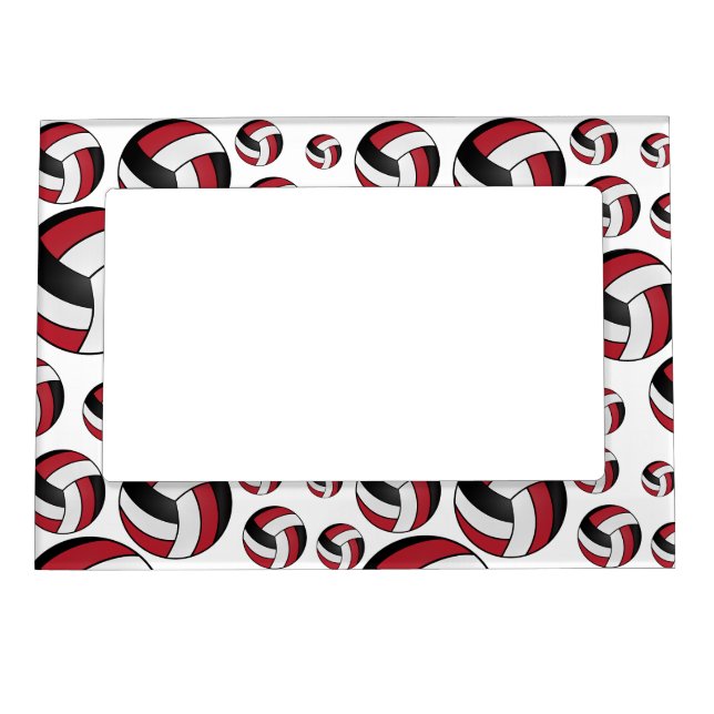 Volleyball Player - Dark Red Magnetic Frame (Front)