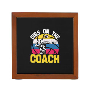 Volleyball Player Dibs On The Coach Desk Organizer