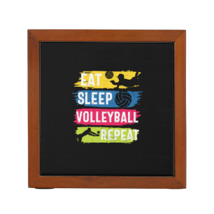 Volleyball Player Eat Sleep Volleyball Repeat Desk Organizer