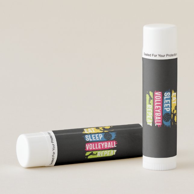 Volleyball Player | Eat Sleep Volleyball Repeat Lip Balm (Front)