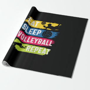 Volleyball Player Eat Sleep Volleyball Repeat Wrapping Paper