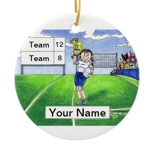 Volleyball Player - Female Ceramic Ornament