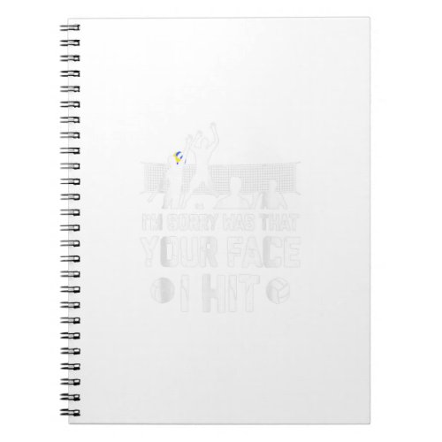 Volleyball Player  Funny Beach Volleyball  Notebook