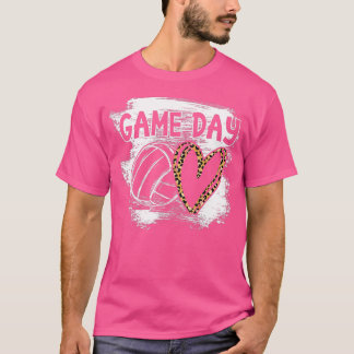 Volleyball Player Game Day Leopard Cheetah Volleyb T-Shirt