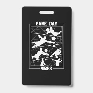 Volleyball Player   Game Day Vibes Badge