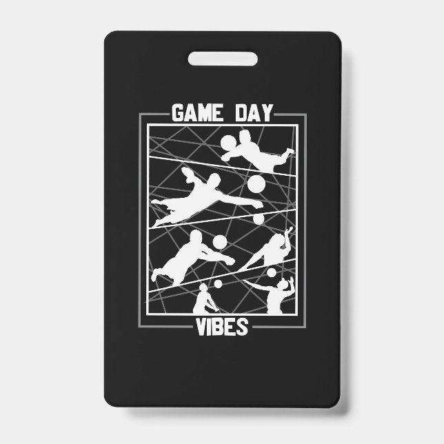 Volleyball Player | Game Day Vibes Badge (Front)