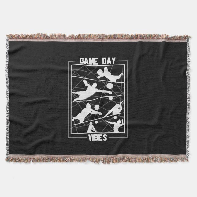 Volleyball Player | Game Day Vibes Throw Blanket (Front)