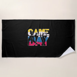 Volleyball Player   Game Day Volleyball Beach Towel