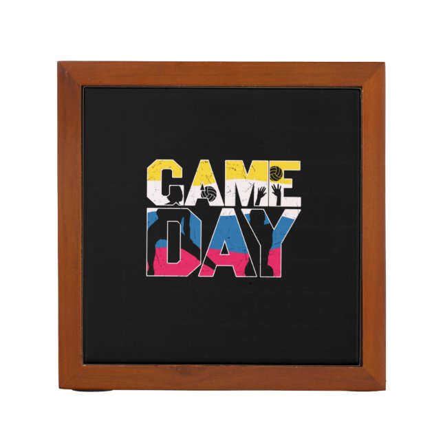 Volleyball Player | Game Day Volleyball Desk Organizer (Front)