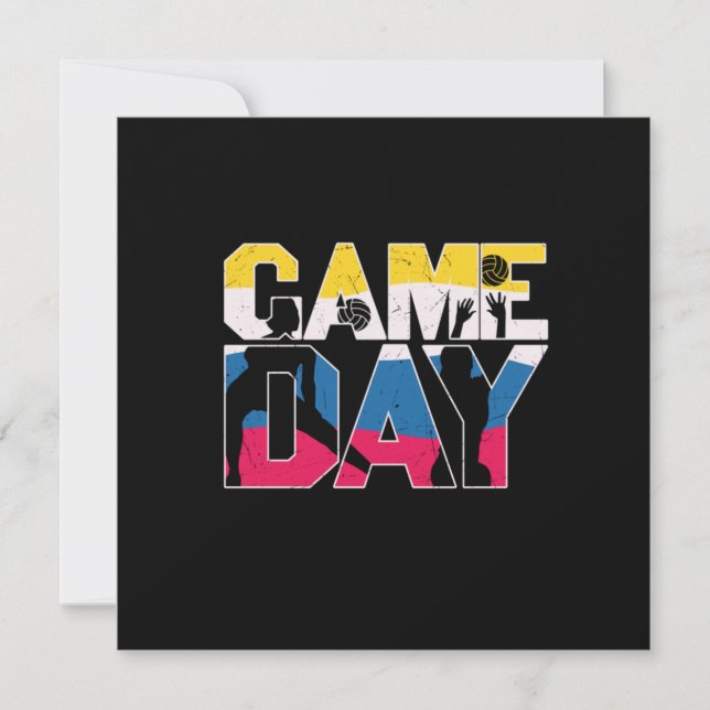 Volleyball Player | Game Day Volleyball Invitation (Front)