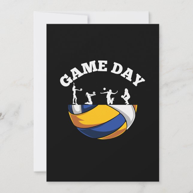 Volleyball Player | Game Day Volleyball Invitation (Front)