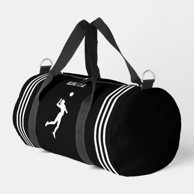 Volleyball Player Girl, Birthday Gift, Team Duffle Bag (Left Corner)