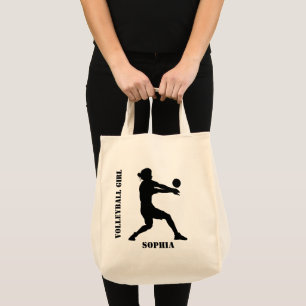 Volleyball Player Girl, Girl Team Birthday Tote Bag