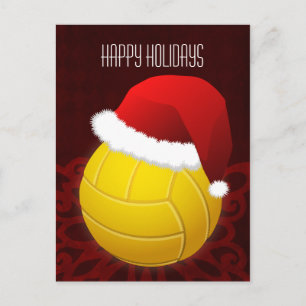volleyball player Holiday greeting Postcard