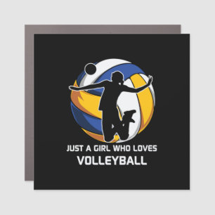 Volleyball Player Just A Girl Who Loves Volleyball Car Magnet