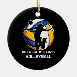 Volleyball Player Just A Girl Who Loves Volleyball Ceramic Ornament