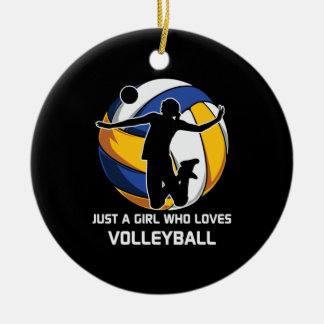 Volleyball Player Just A Girl Who Loves Volleyball Ceramic Ornament