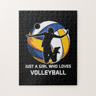Volleyball Player Just A Girl Who Loves Volleyball Jigsaw Puzzle