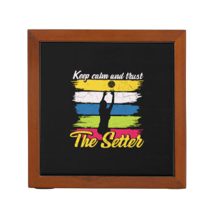 Volleyball Player Keep Calm And Trust Desk Organizer