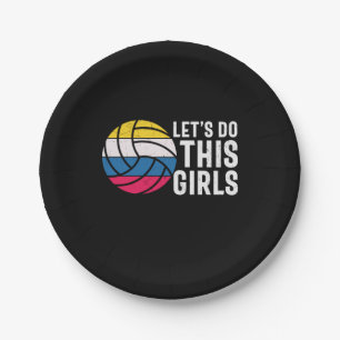 Volleyball Player Let Do This Girls Paper Plates