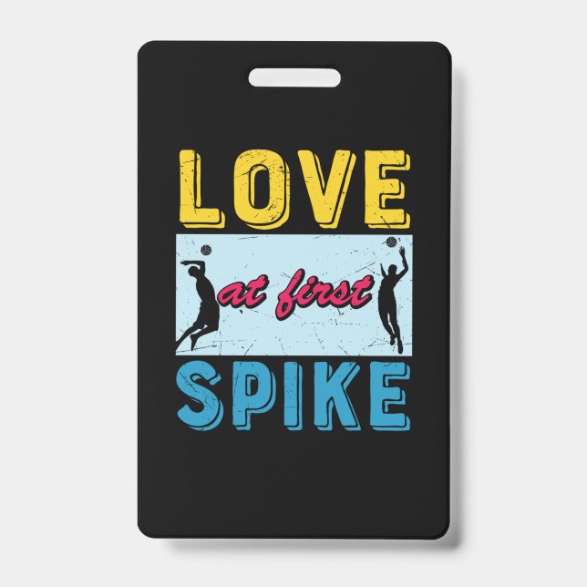 Volleyball Player | Love At First Spike Badge (Front)