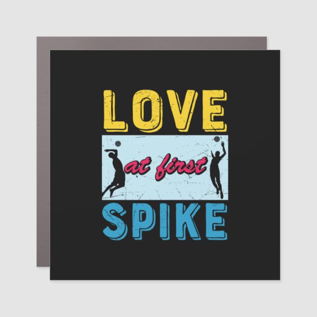 Volleyball Player | Love At First Spike Car Magnet (Front)